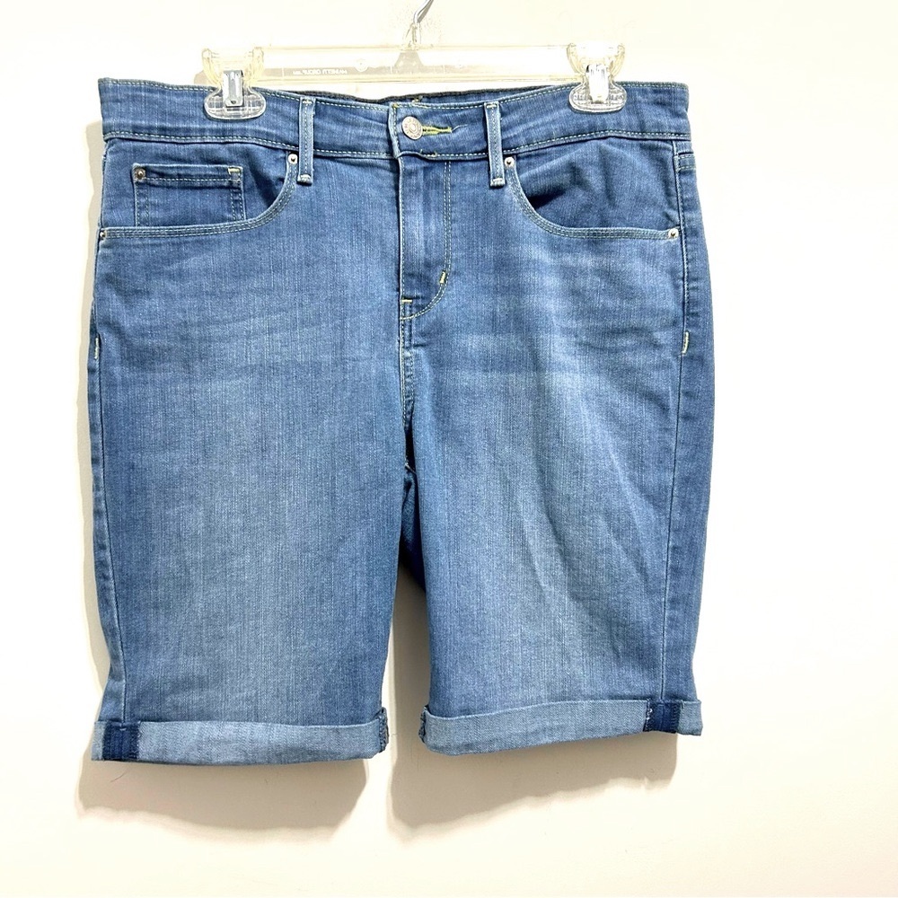 Signature by Levi Strauss Women’s Blue Denim Bermuda Shorts